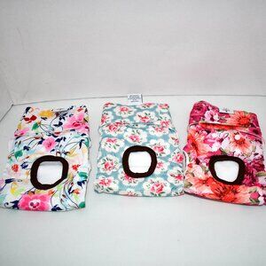 CuteBone Dog Diapers Female Washable MEDIUM 3 Pack in Floral NWOT  Product Descr